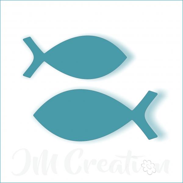 Stanzschablone - Christliche Fische gefüllt